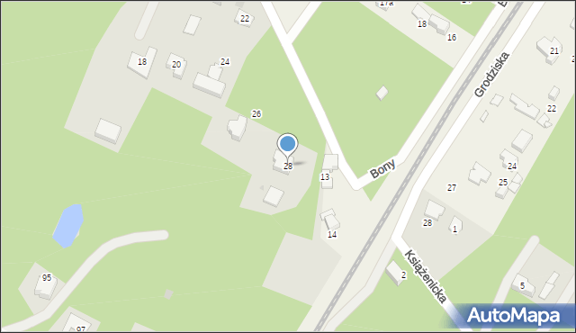 Milanówek, Owczarska, 28, mapa Milanówek