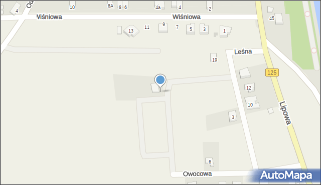 Moryń, Owocowa, 11d, mapa Moryń