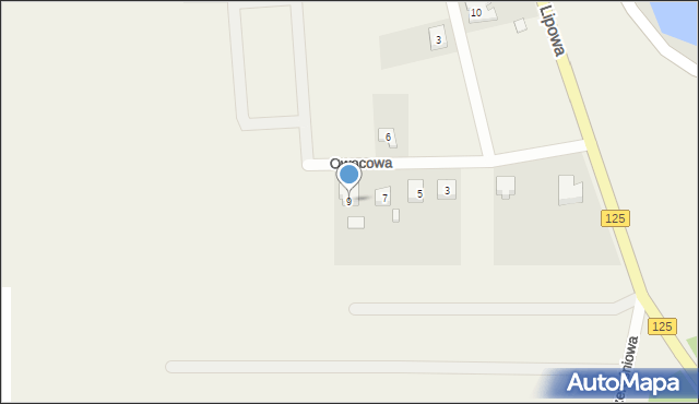 Moryń, Owocowa, 9, mapa Moryń