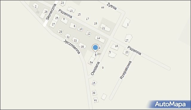 Nowe Oborzyska, Owsiana, 6, mapa Nowe Oborzyska