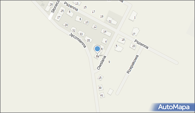 Nowe Oborzyska, Owsiana, 6a, mapa Nowe Oborzyska