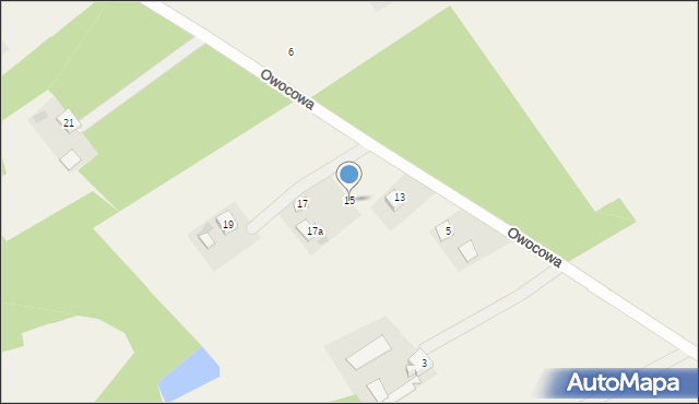 Osiek nad Wisłą, Owocowa, 15, mapa Osiek nad Wisłą