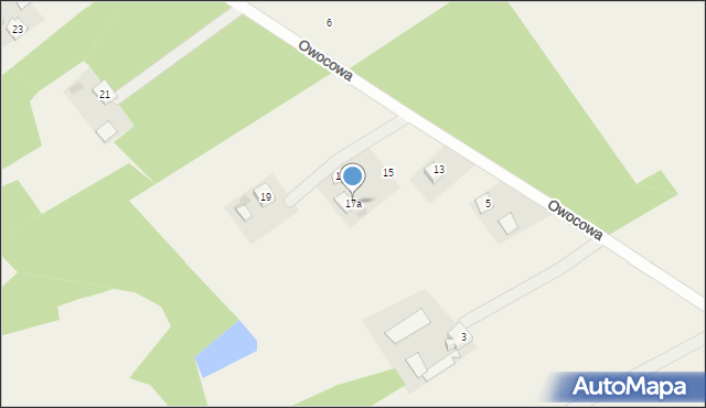 Osiek nad Wisłą, Owocowa, 17a, mapa Osiek nad Wisłą
