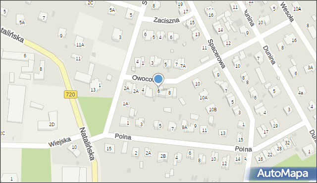 Otrębusy, Owocowa, 6, mapa Otrębusy