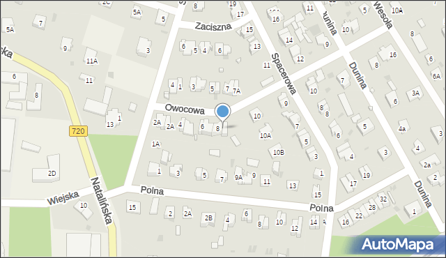 Otrębusy, Owocowa, 8A, mapa Otrębusy