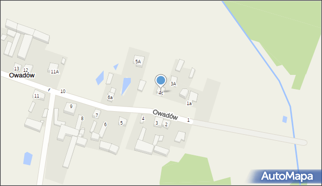Owadów, Owadów, 4c, mapa Owadów
