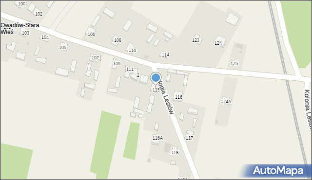 Owadów, Owadów, 115, mapa Owadów