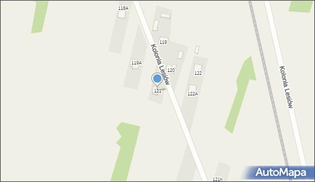 Owadów, Owadów, 121, mapa Owadów