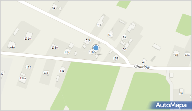 Owadów, Owadów, 137, mapa Owadów