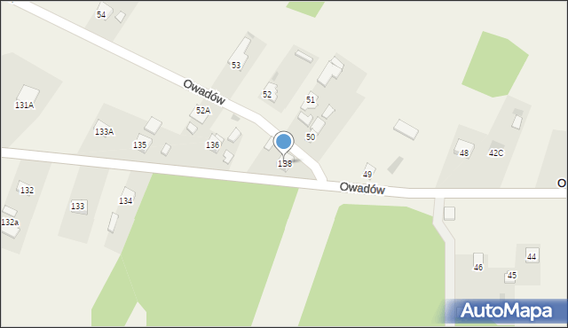 Owadów, Owadów, 138, mapa Owadów