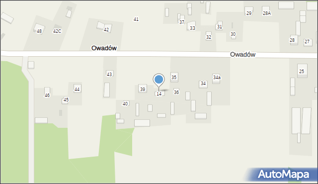 Owadów, Owadów, 38, mapa Owadów