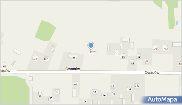 Owadów, Owadów, 41, mapa Owadów