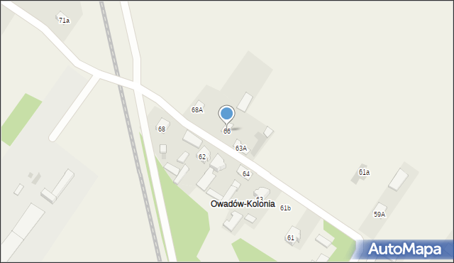 Owadów, Owadów, 66, mapa Owadów