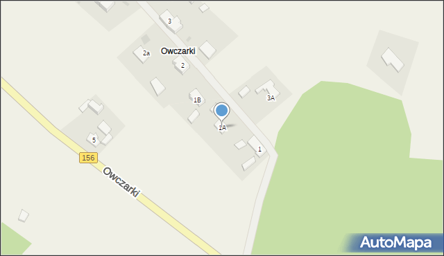 Owczarki, Owczarki, 1A, mapa Owczarki