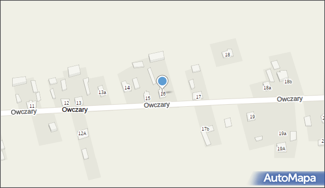 Owczary, Owczary, 16, mapa Owczary