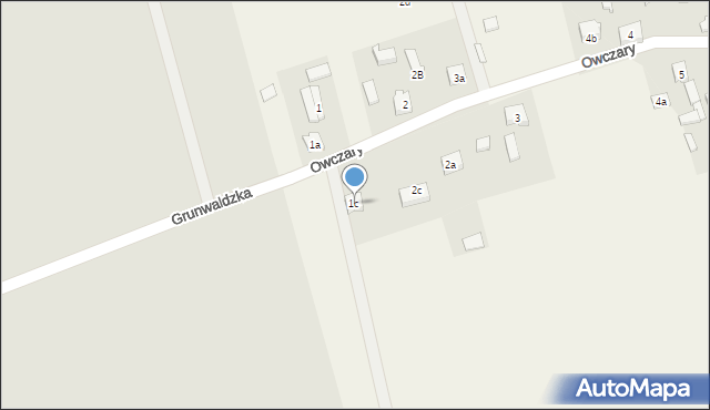 Owczary, Owczary, 1c, mapa Owczary