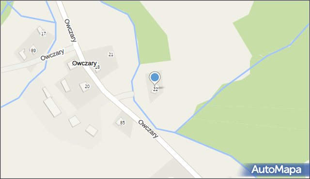 Owczary, Owczary, 22, mapa Owczary