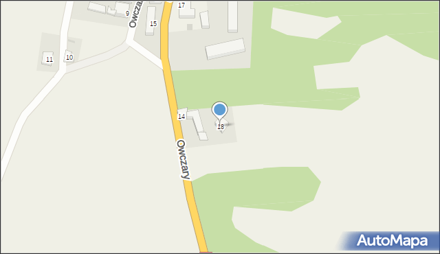 Owczary, Owczary, 18, mapa Owczary