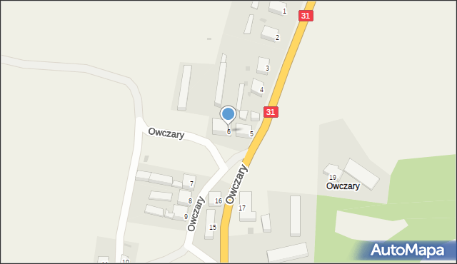 Owczary, Owczary, 6, mapa Owczary