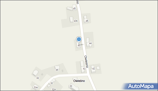 Owiesno, Owiesno, 43, mapa Owiesno