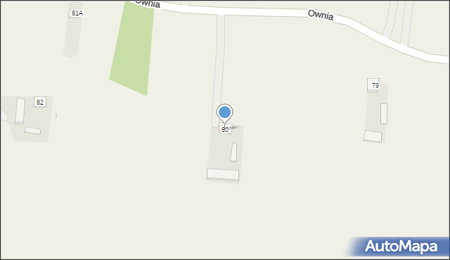 Ownia, Ownia, 80, mapa Ownia