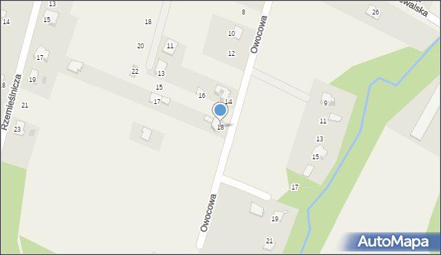 Pierściec, Owocowa, 18, mapa Pierściec