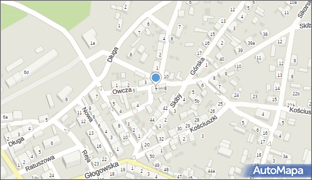 Przemków, Owcza, 7, mapa Przemków