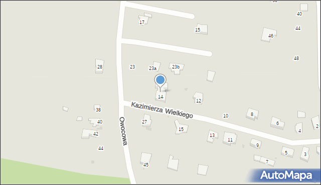 Radomsko, Owocowa, 25, mapa Radomsko