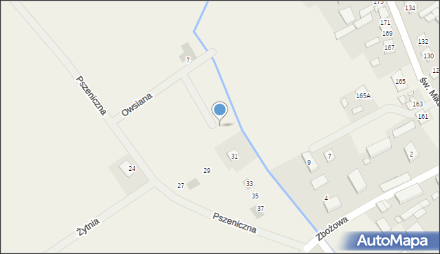 Radzewo, Owsiana, 10, mapa Radzewo