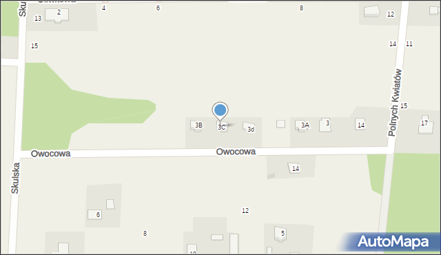 Rumianka, Owocowa, 3C, mapa Rumianka