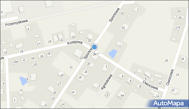 Sicienko, Owocowa, 2A, mapa Sicienko