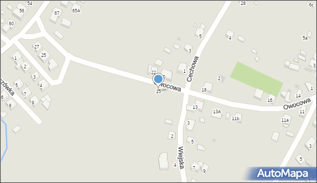 Sławków, Owocowa, 15, mapa Sławków