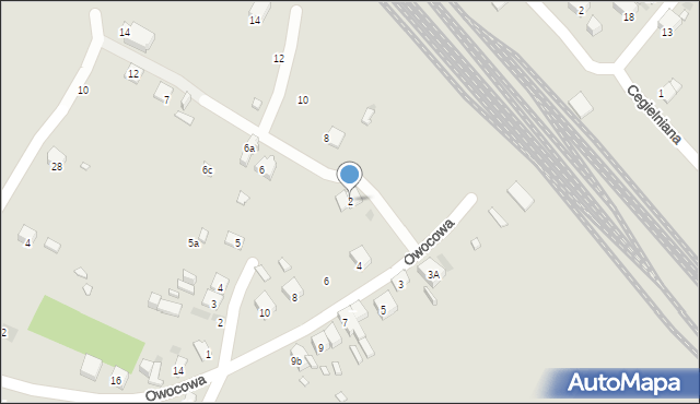 Sławków, Owocowa, 2, mapa Sławków