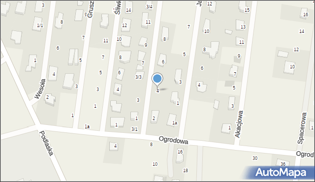 Sobolewo, Owocowa, 4, mapa Sobolewo