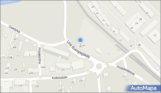 Starogard Gdański, Owidzka, 41, mapa Starogard Gdański