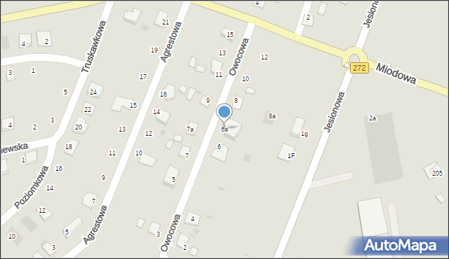 Świecie, Owocowa, 6a, mapa Świecie