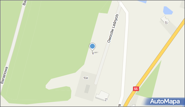 Świerkocin, Owoców Leśnych, 4, mapa Świerkocin