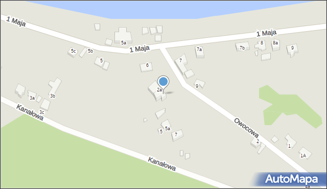 Świnoujście, Owocowa, 2b, mapa Świnoujście