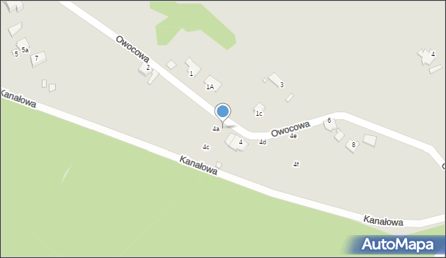 Świnoujście, Owocowa, 4b, mapa Świnoujście