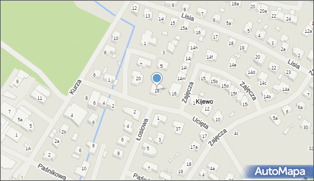 Szczecin, Owcza, 18, mapa Szczecina