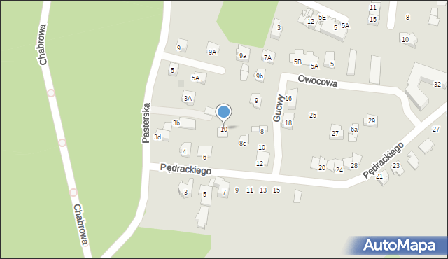 Tarnów, Owocowa, 10, mapa Tarnów