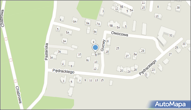 Tarnów, Owocowa, 8, mapa Tarnów