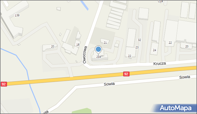 Tarnowo Podgórne, Owocowa, 21b, mapa Tarnowo Podgórne