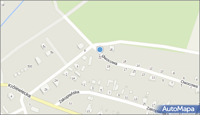 Tolkmicko, Owocowa, 21, mapa Tolkmicko