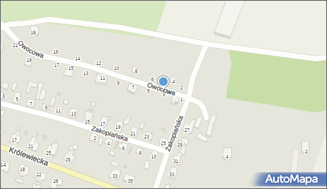 Tolkmicko, Owocowa, 3, mapa Tolkmicko
