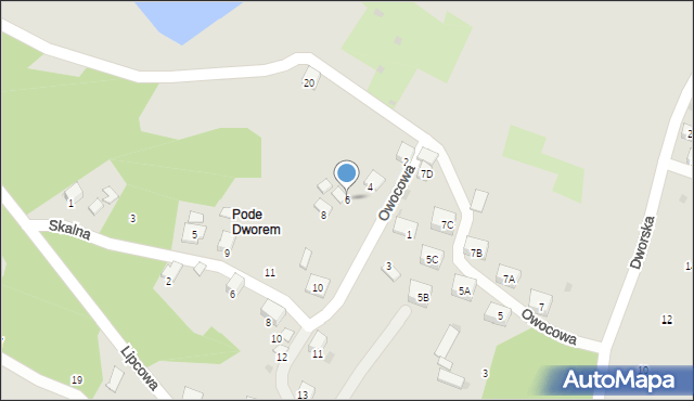 Trzebinia, Owocowa, 6, mapa Trzebinia