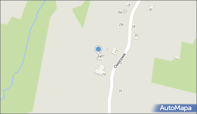 Tuchów, Owocowa, 17A, mapa Tuchów