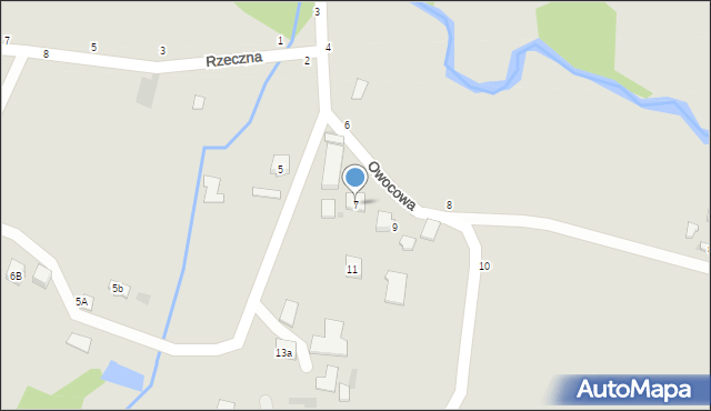 Tuchów, Owocowa, 7, mapa Tuchów