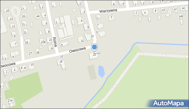 Wągrowiec, Owocowa, 22, mapa Wągrowiec