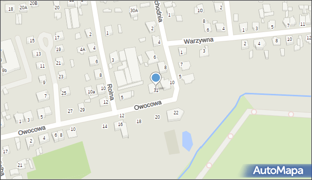 Wągrowiec, Owocowa, 31, mapa Wągrowiec